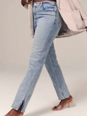 Abercrombie & Fitch The 90s Straight Jeans Blue Denim Y2K Vintage 31